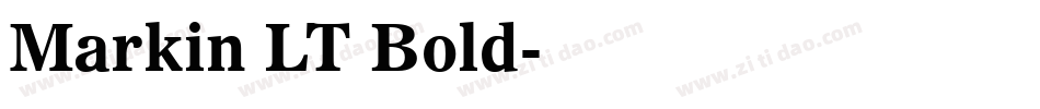 Markin LT Bold字体转换